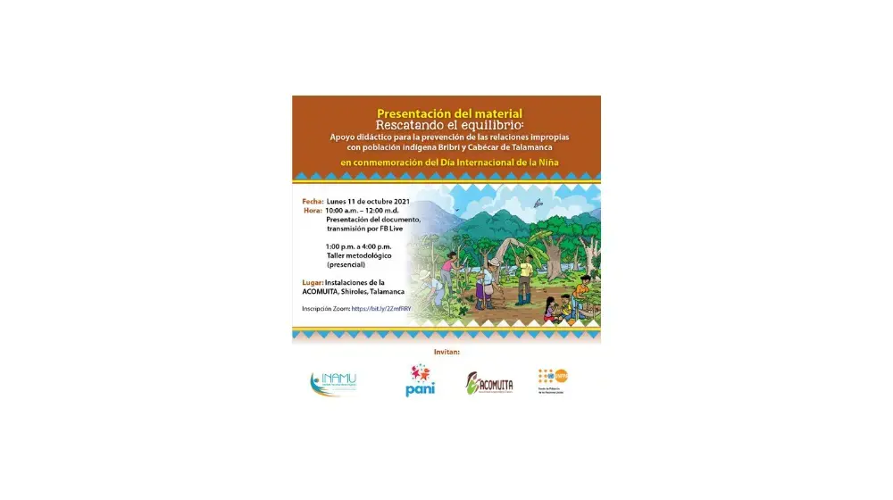 Presentación de: "Rescatando el equilibrio: Apoyo didáctico para prevención de relaciones impropias con población indígena bribri y cabecar de Talamanca".
