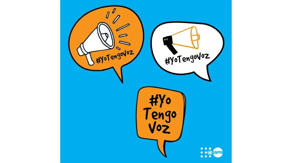 Campaña "Yo tengo voz invita" a elevar las voces de las mujeres  en un mundo de 8 mil millones 