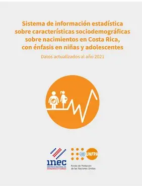 Folleto sobre nacimientos en niñas y adolescentes en Costa Rica, datos 2021
